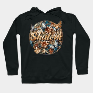 Shalom Floral Butterflies Hoodie